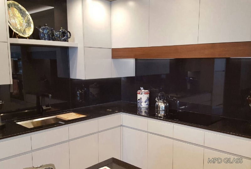 Black backsplash